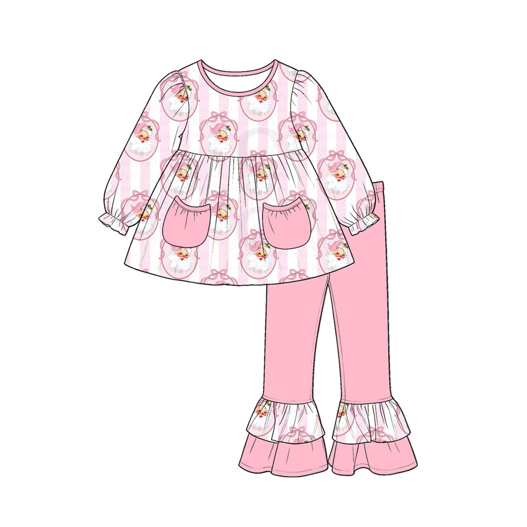 Pre order baby girl ruffle santa outfit
