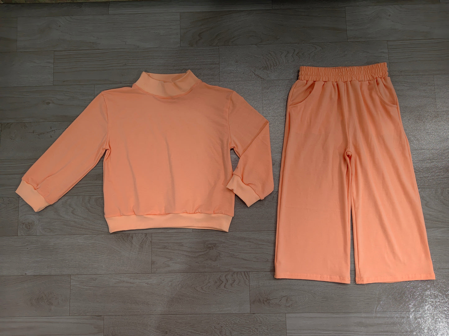 Pre order peach cotton long sleeve pants outfits