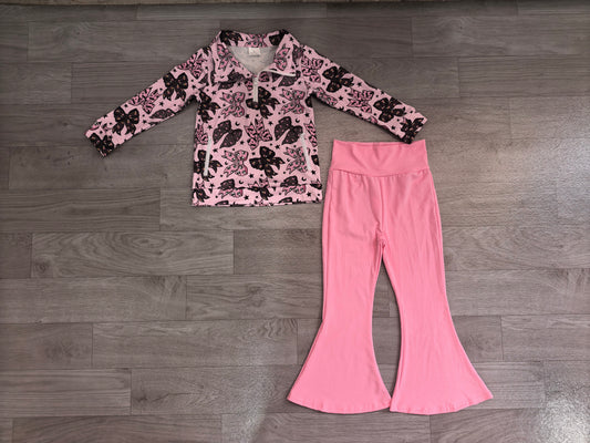 Pre order pink halloween coquette zip pullover belle set