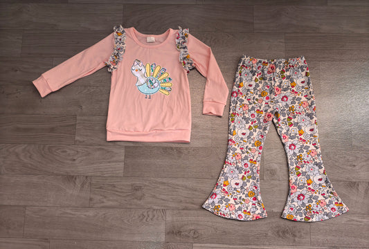 Pre order turkey embroidery girl outfit