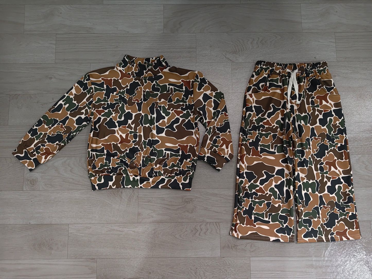 Pre order camo yoga wide pants outfits