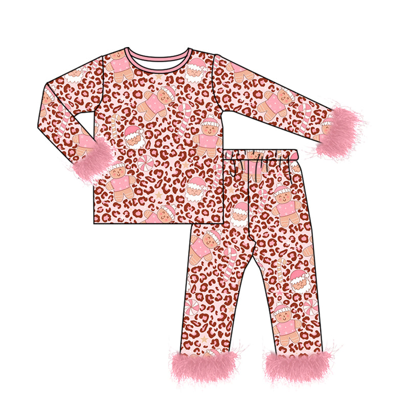 Pre order christmas gingerbread two pieces feather pajamas