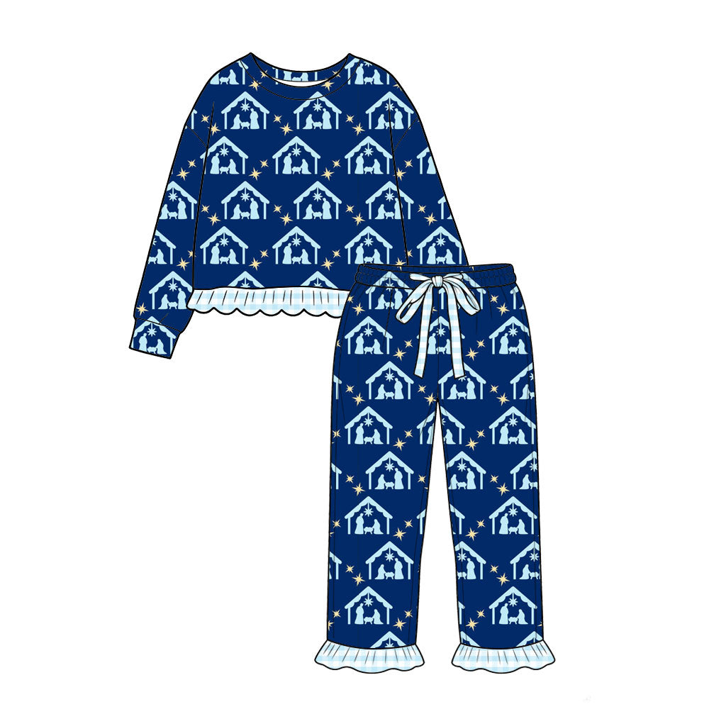 Pre order girl ruffle nativity pants outfit