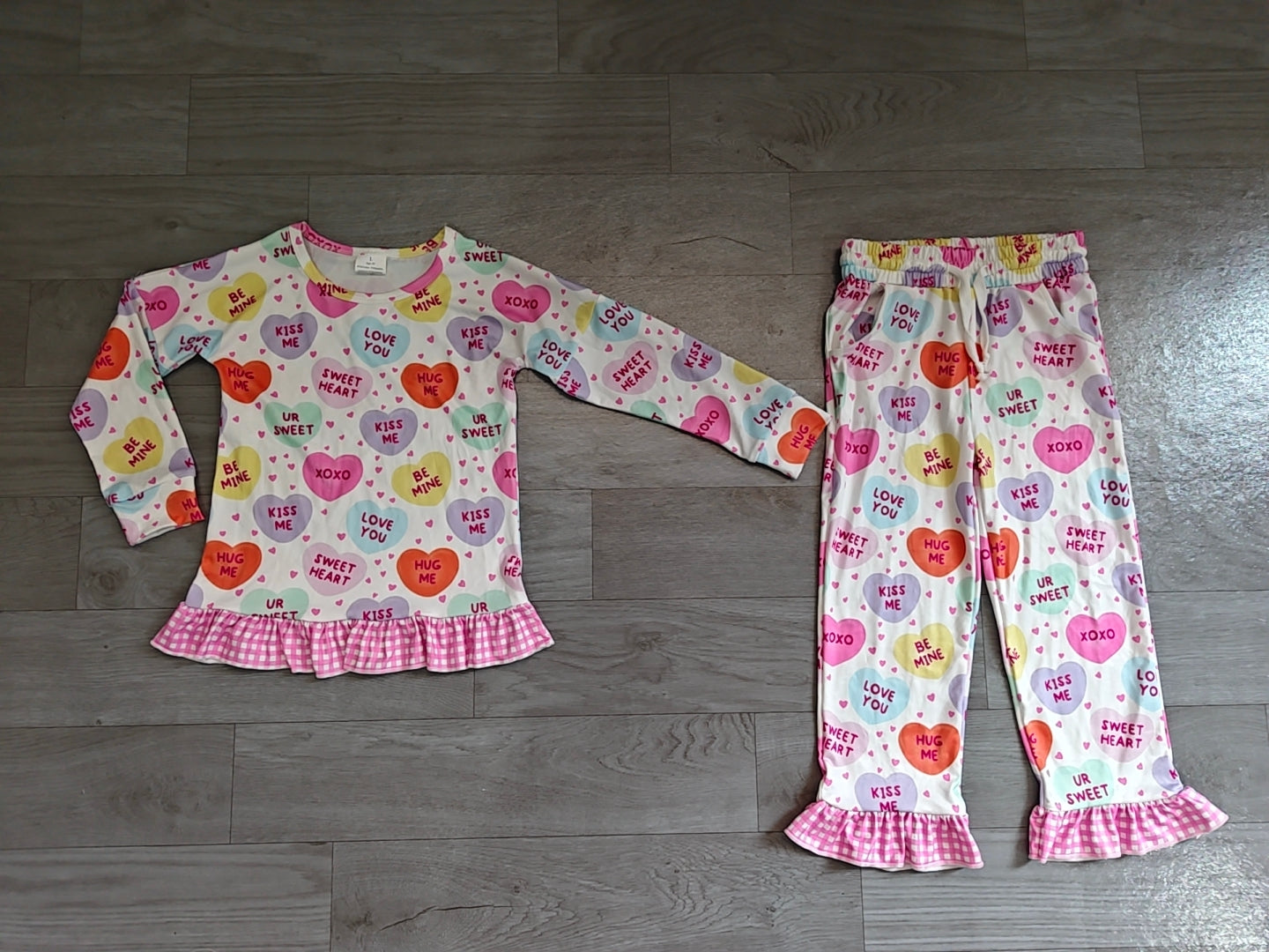 Pre order xoxo sweet heart love two pieces girl pajamas