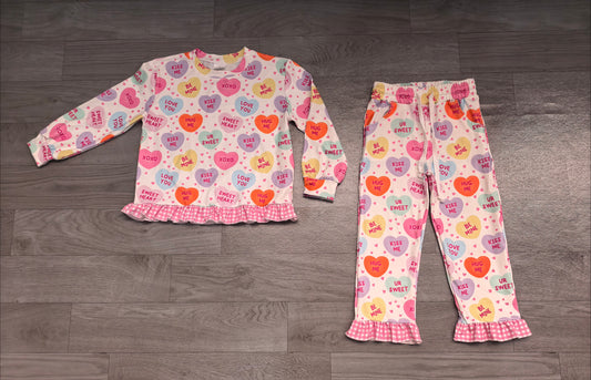 Pre order xoxo sweet heart love two pieces girl pajamas