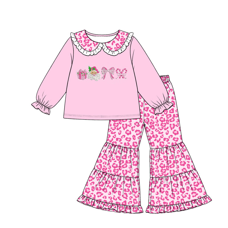 Pre order merry christmas pink leopard sibling clothing