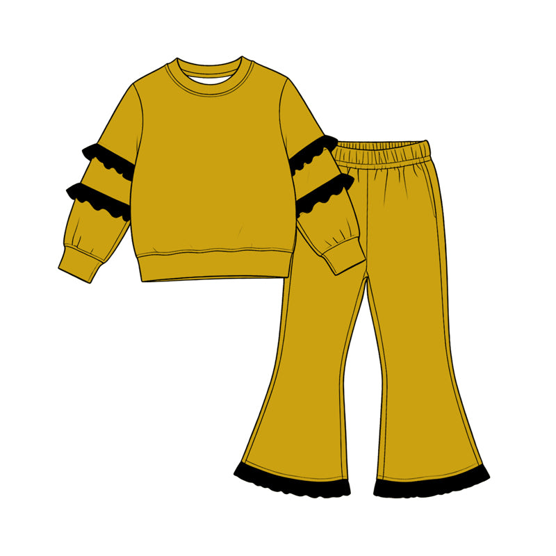 Pre order ruffle sweatershirt pants set