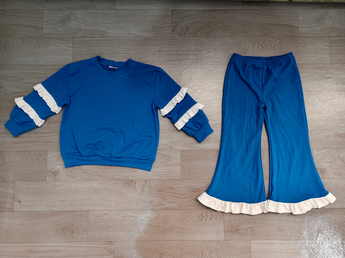 Pre order solid color ruffle outfit