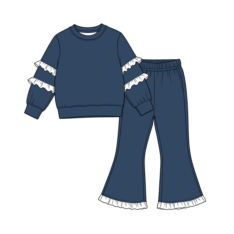 Pre order ruffle sweatershirt pants set