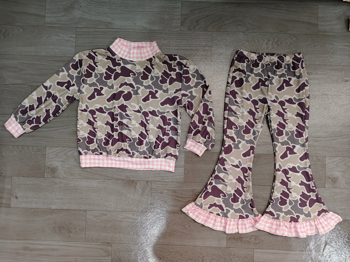 Pre order camo sweatershirt pants set girls outfit