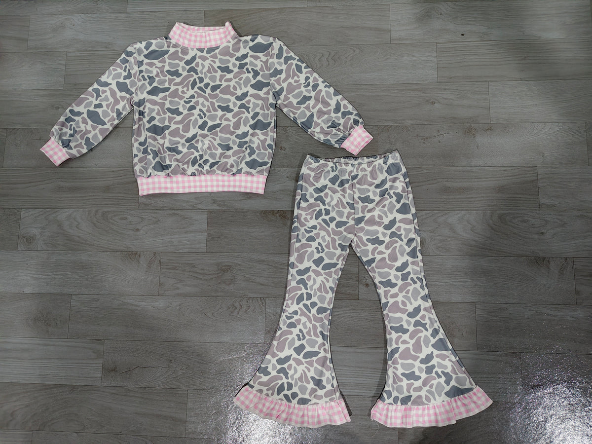 Pre order camo sweatershirt pants set girls outfit