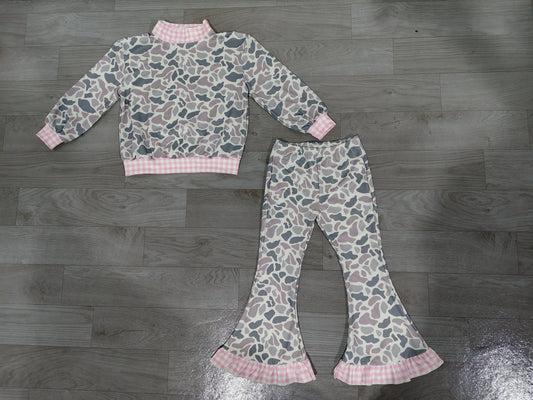 Pre order camo sweatershirt pants set girls outfit