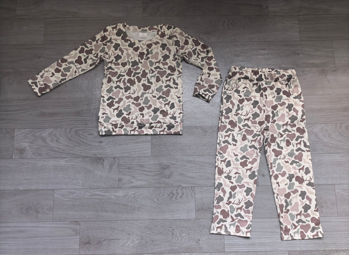 Pre order hunting camo shirt pants boys outfit
