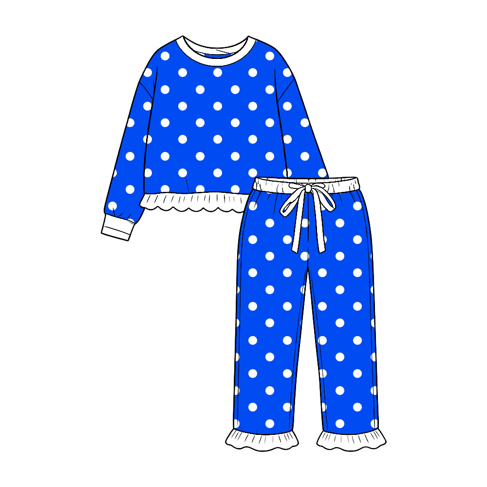 Pre order polka dots ruffle outfit
