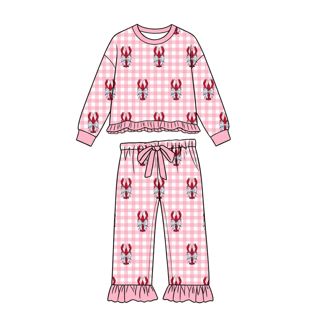 Pre order kids sibling crawfish outfit