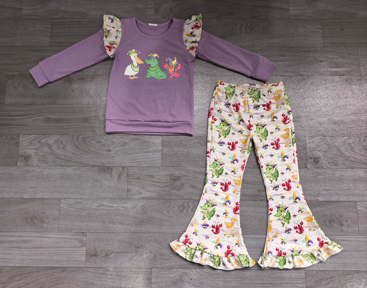 Pre order baby girl mardi gras belle bottom outfit