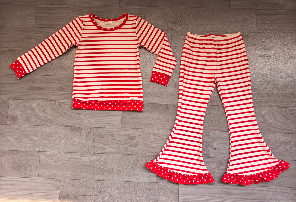 Pre order striped outfit girls clothing