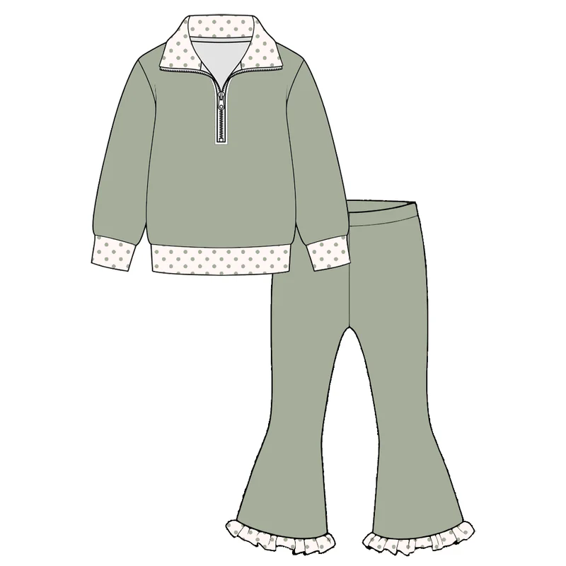 Pre order pullover ruffle belle pants outfit girls clothing