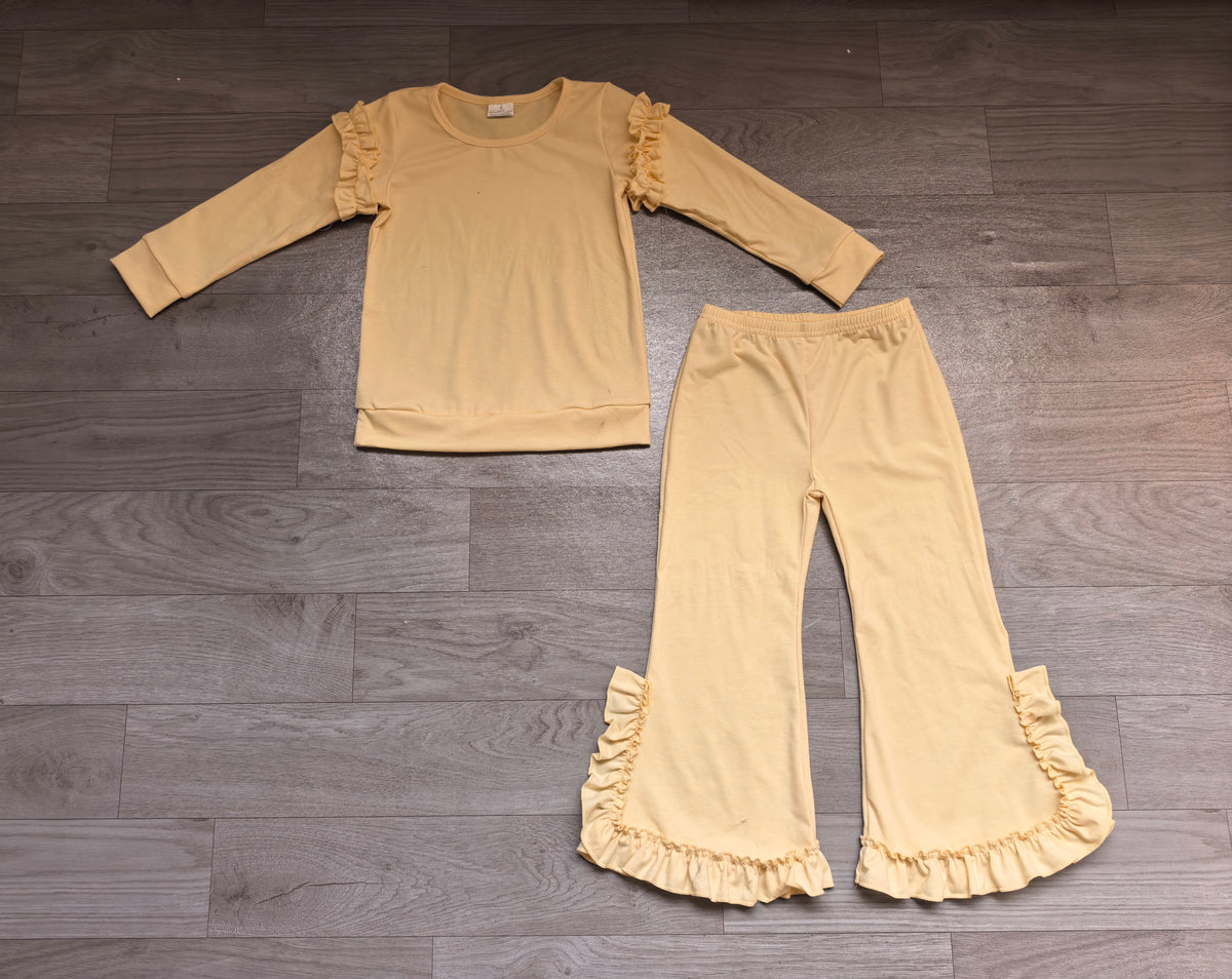 Pre order solid color cotton outfit