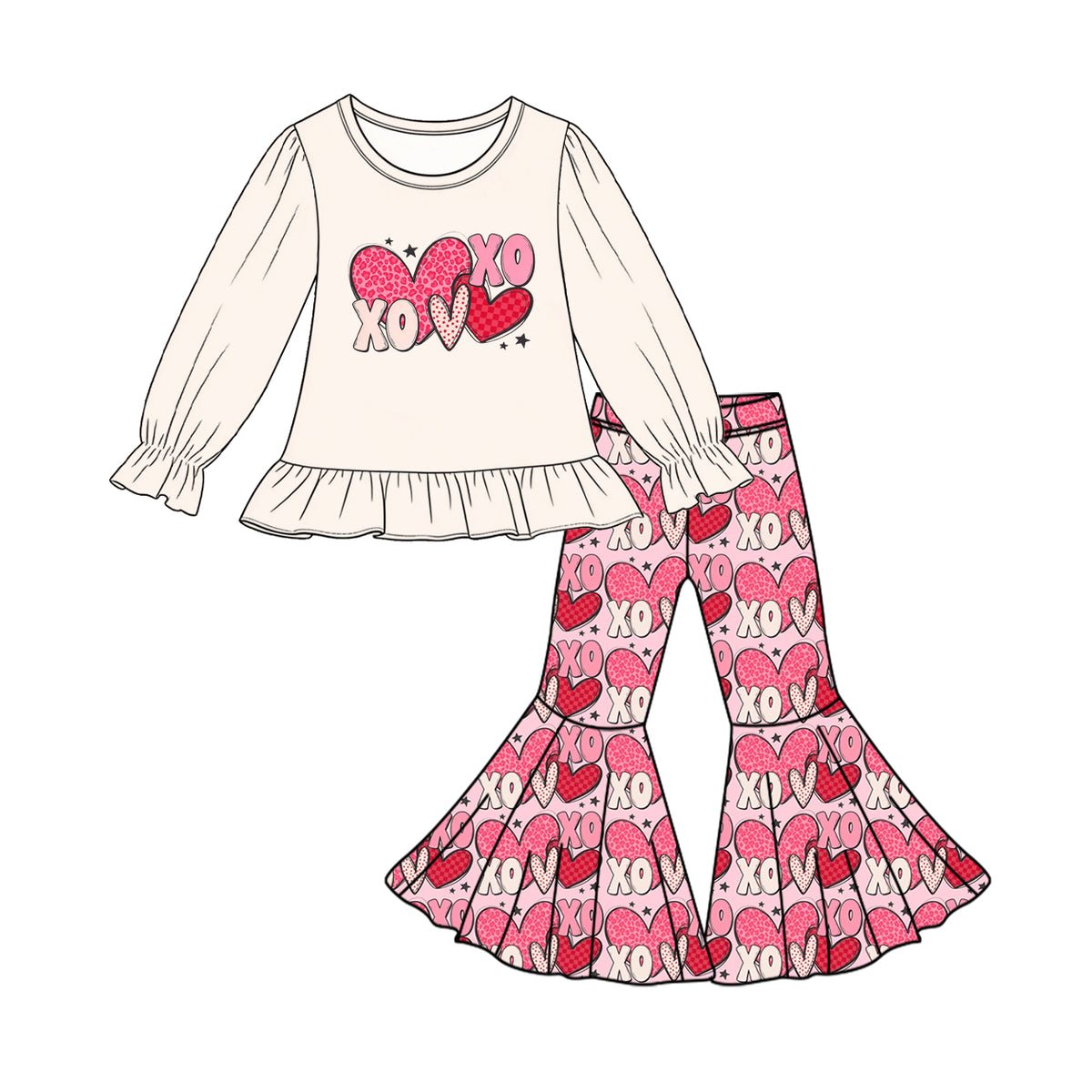 Pre order xoxo heart kids clothing