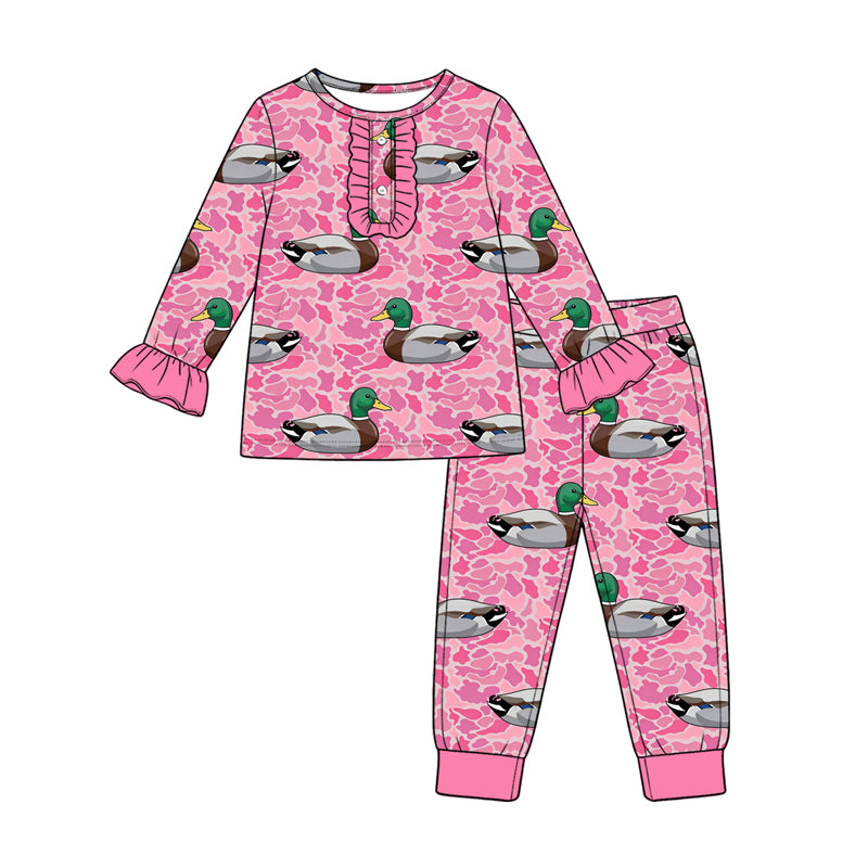Pre order pink camo duck sibling girl clothing