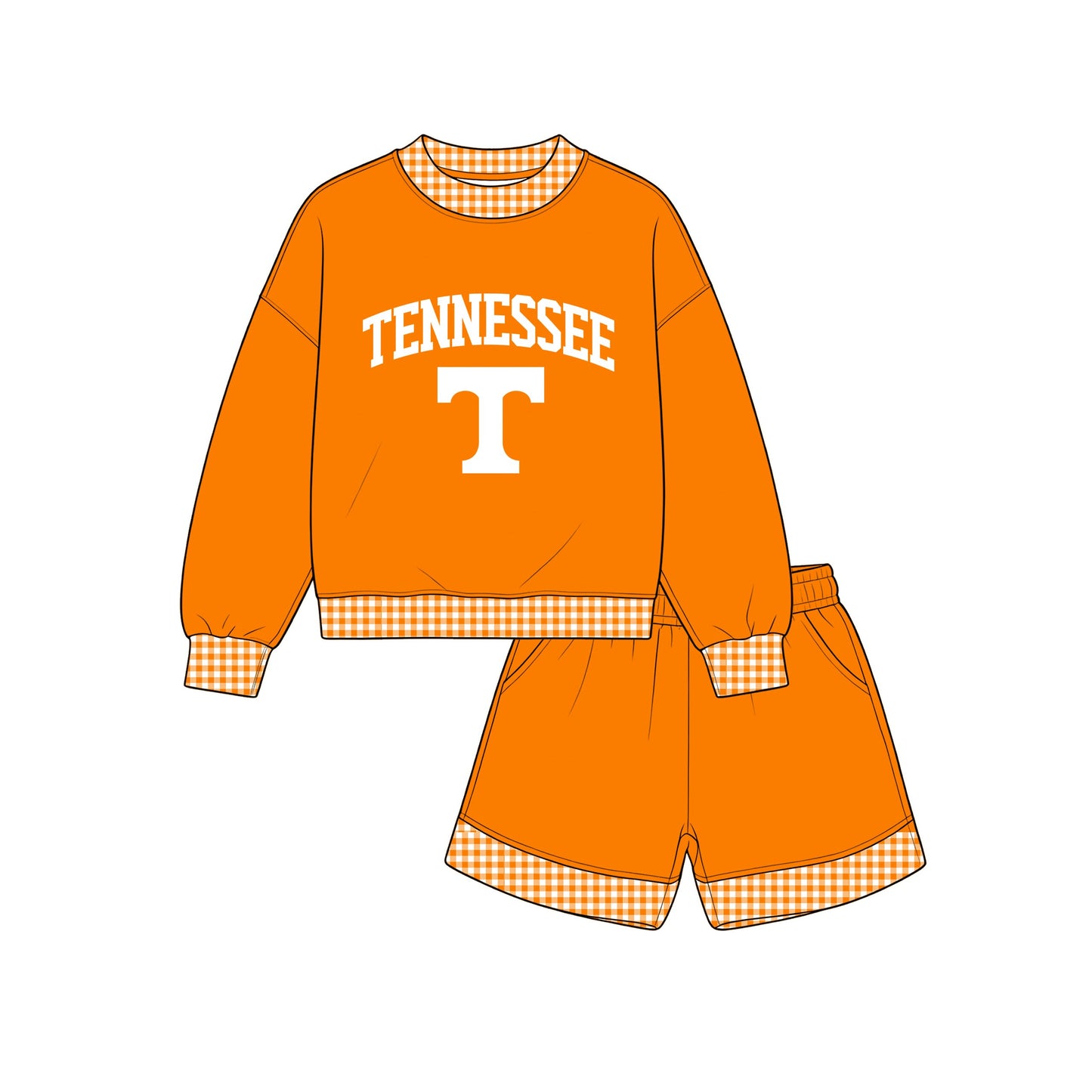 Pre order girls team long sleeve shorts outfits