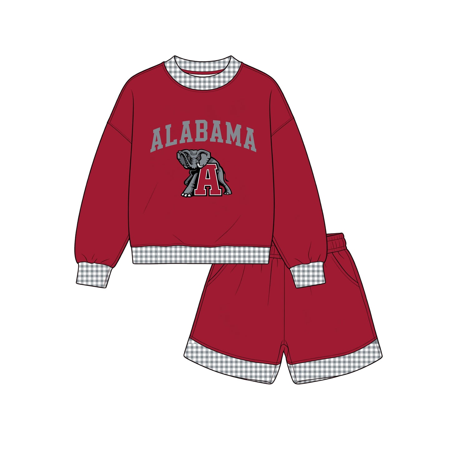 Pre order girls team long sleeve shorts outfits
