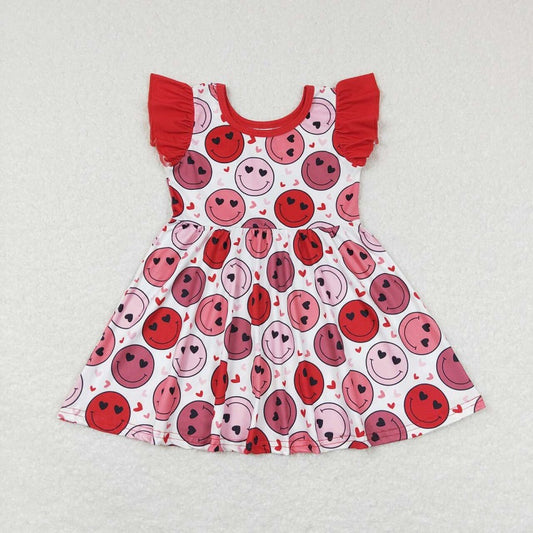 GSD0513 Love Red and White Flying Sleeve Dress