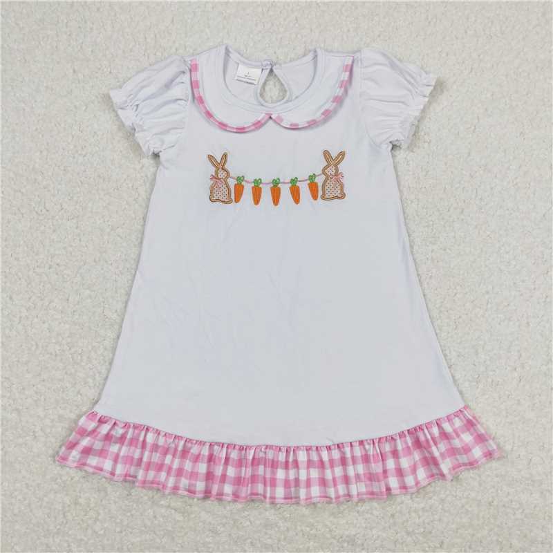Match Baby Girls Easter Rabbit Carrots Rompers Dresses