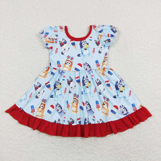 GSD0744 cartoon dog short dress