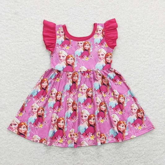 GSD0763 girls summer flying sleeve dress