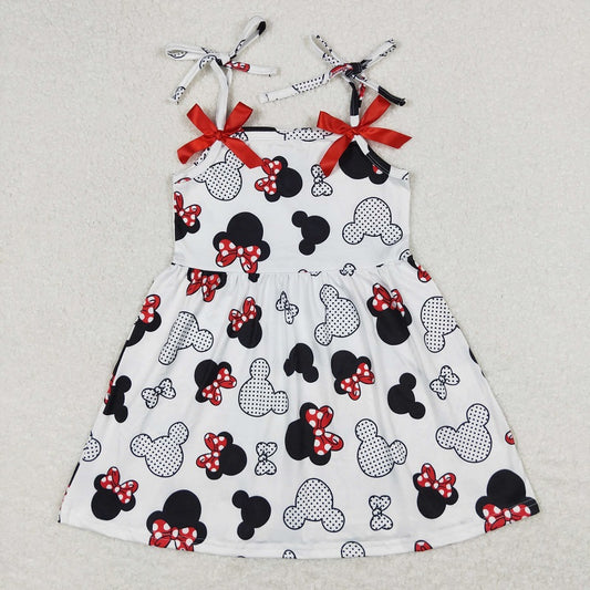 GSD0855 cartoon white suspender dress