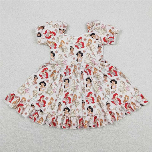 GSD0877 Princess Flower Short Sleeve Dress