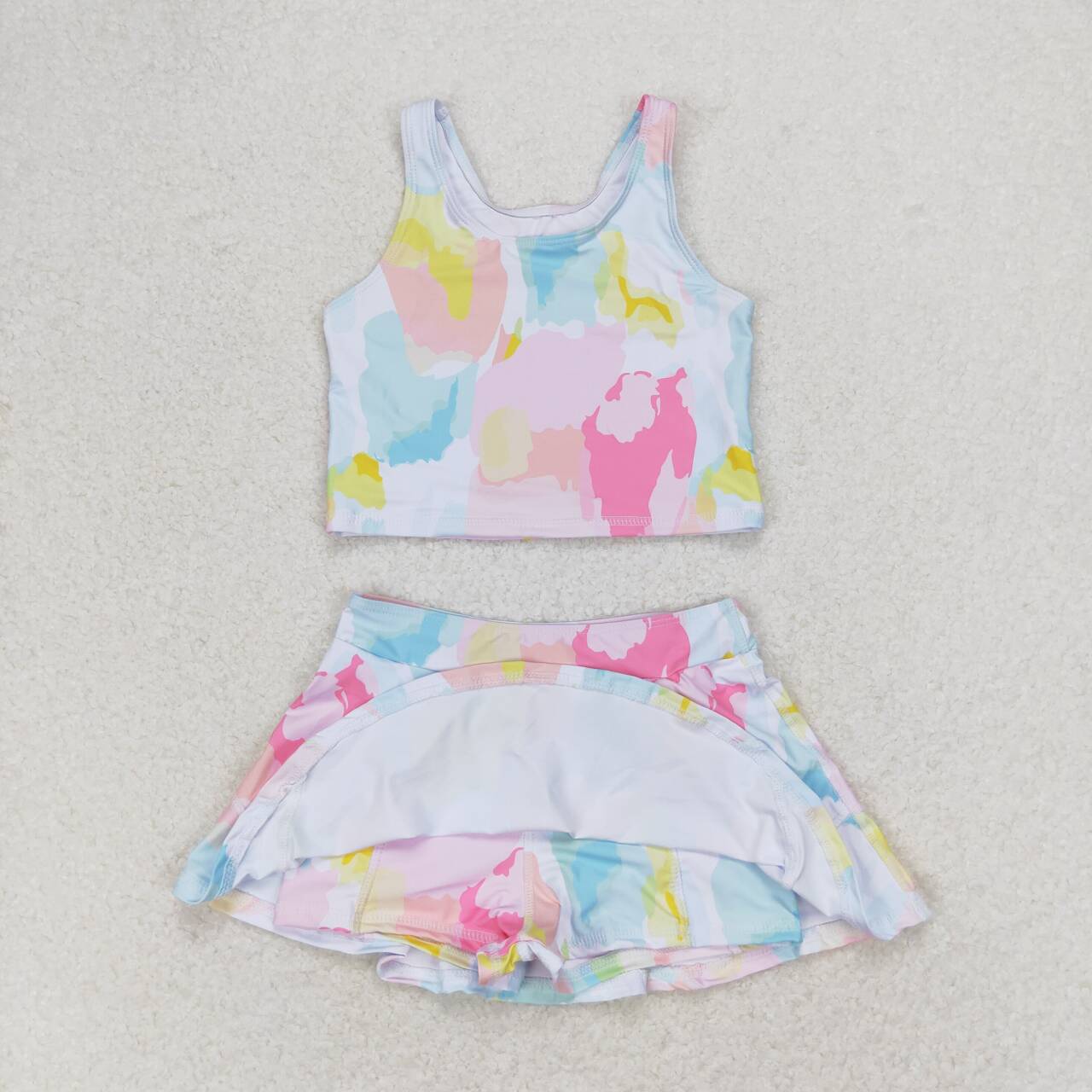 GSD0991 Colorful sleeveless culottes swimsuit suit