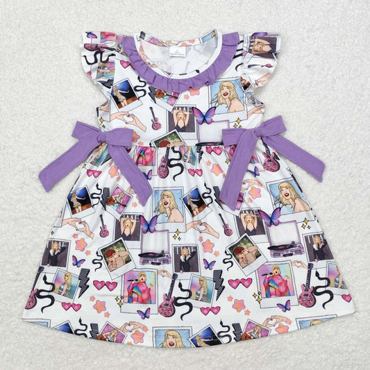GSD1030 Baby Girls summer Flutter Sleeve Dress