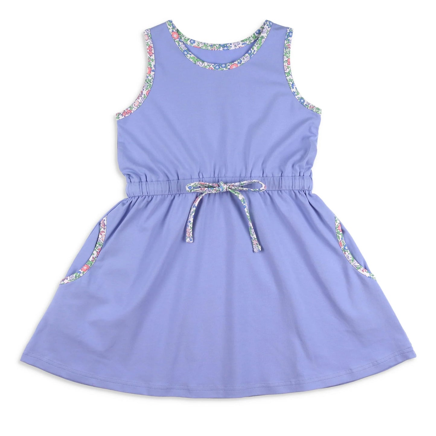 preorder GSD1044 Floral floral blue and purple sleeveless dress