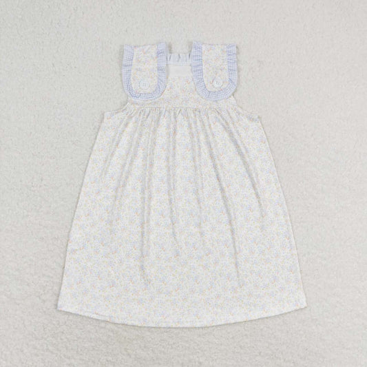 GSD1046 Floral floral plaid lace sleeveless dress