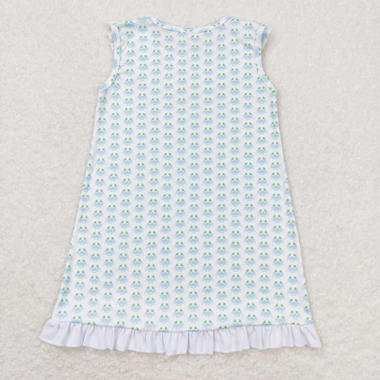 GSD1078 Crab white lace sleeveless dress