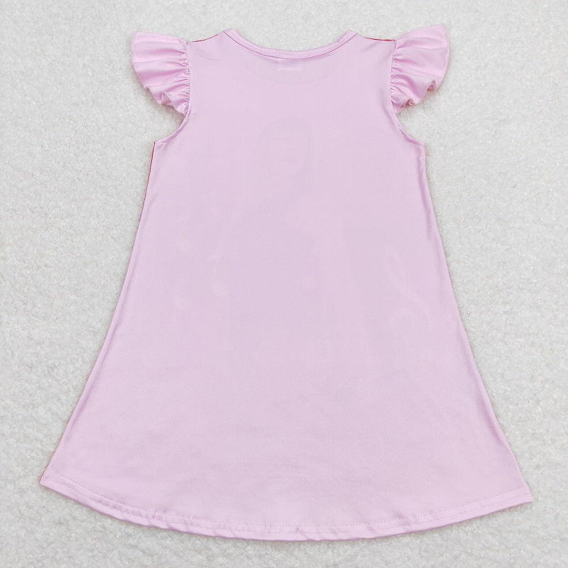 GSD1126 Pink flying sleeve dress