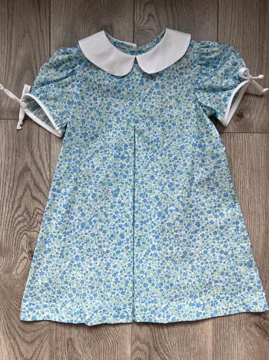 presale GSD1132 Blue floral floral doll collar short-sleeved dress