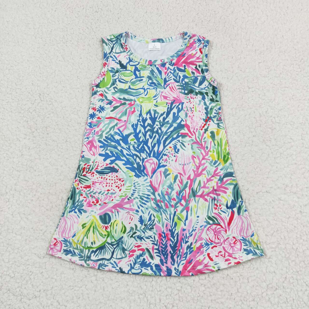 GSD1139 seaweed pattern sleeveless dress
