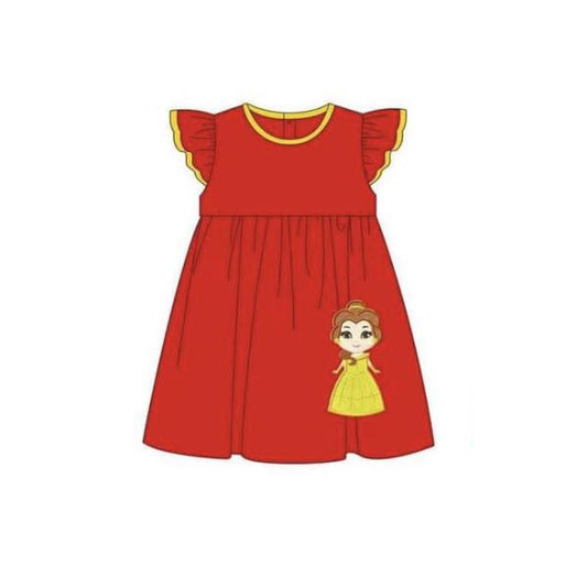 presale GSD1148 Princess red flying sleeve dress