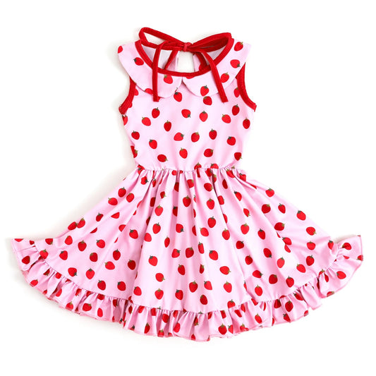 presale GSD1247 Strawberry doll collar pink sleeveless dress