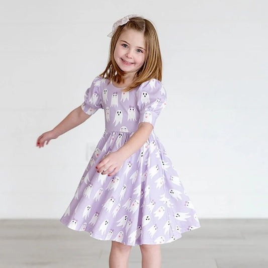 presale GSD1368 Ghost Purple Short Sleeve Dress