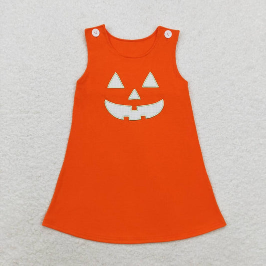 GSD1376 Halloween Orange Sleeveless Dress