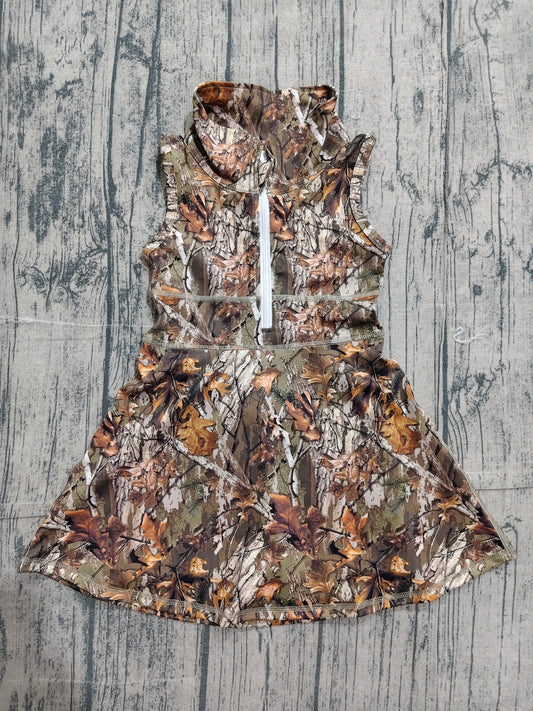 Pre order zip up camo athletic skort dress