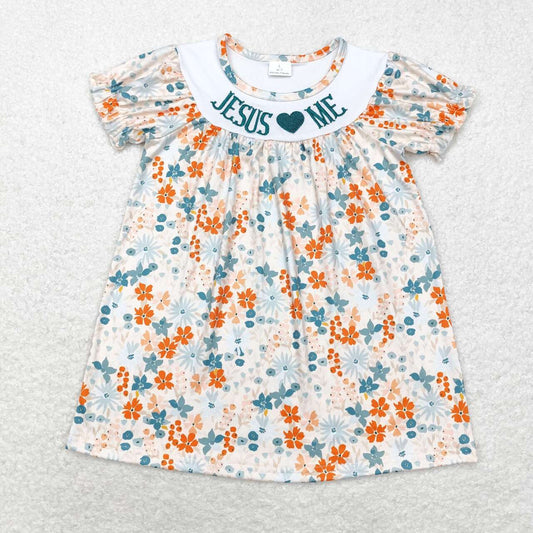 GSD1387 Floral short sleeve dress