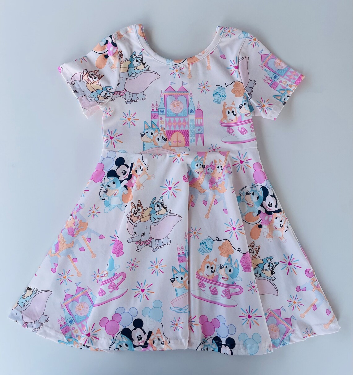 presale GSD1487 Elephant Balloon Castle Short Sleeve Dress  2024 10.21