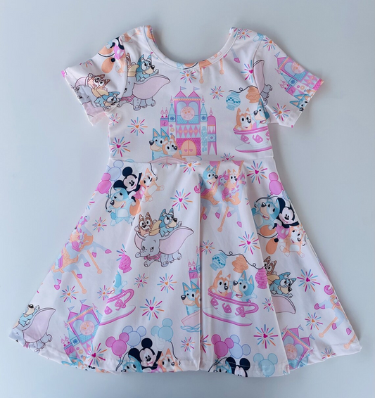 presale GSD1487 Elephant Balloon Castle Short Sleeve Dress 2024 10.21
