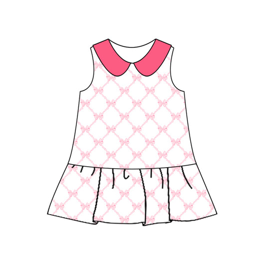 presale GSD1511 Rose red baby doll collar sleeveless dress with bow pattern 2024 10.22